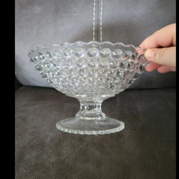 Other - Hobnail glass pedestal bowl